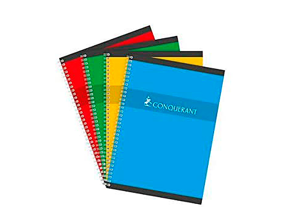 CAHIER CONQUÉRANT SEPT RELIURE INTÉGRALE COUVERTURE OFFSET A5+ 17X22CM 100 PAGES 70G 5X5MM