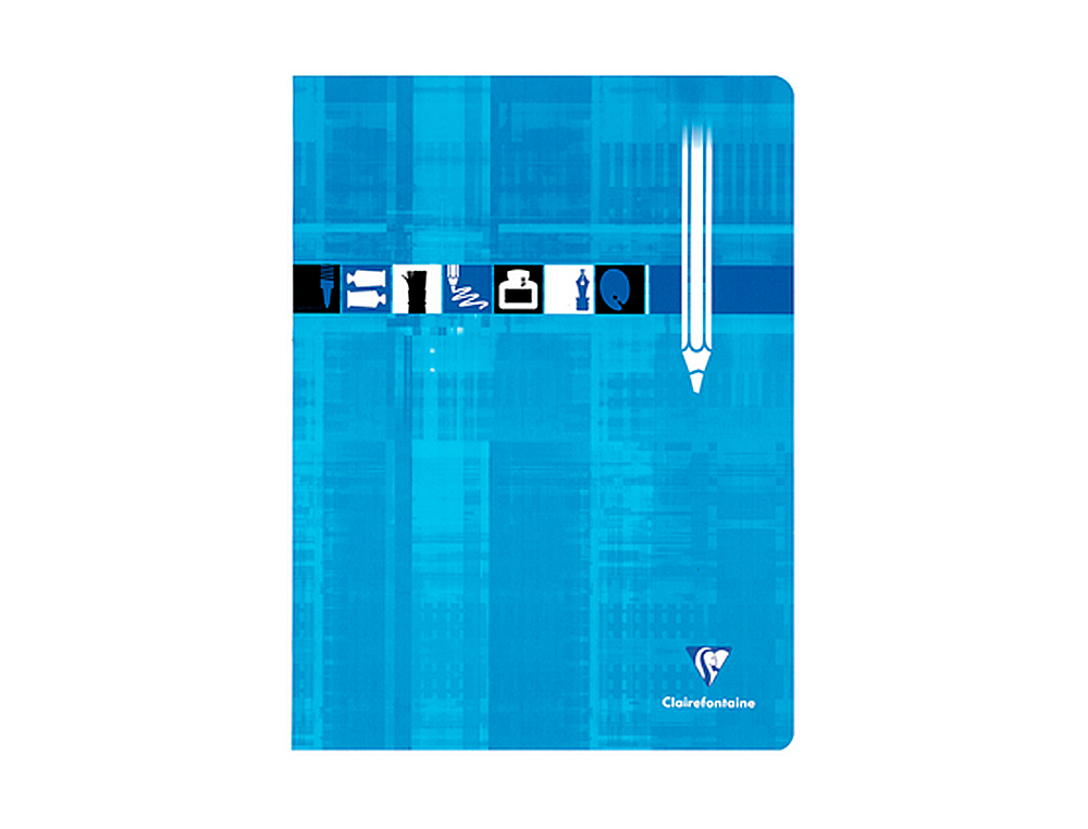CAHIER DESSIN PIQU CLAIREFONTAINE EXTRA BLANC COUVERTURE PELLICULE A4+ 24X32CM 32 PAGES 125G UNI