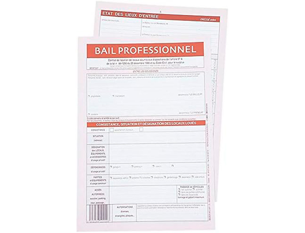 CONTRAT BAIL PROFESSIONNEL WEBER DIFFUSION 8 PAGES 1 TAT LIEUX 1 CAUTION SOLIDAIRE