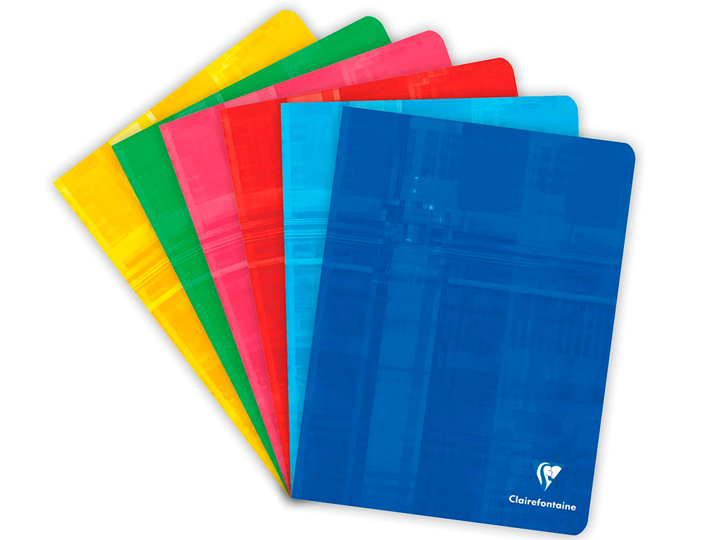 CAHIER PIQUÉ CLAIREFONTAINE PAPIER VÉLIN VELOUTÉ COUVERTURE PELLICULÉE A5+ 17X22CM 48 PAGES 90G SÉYÈS