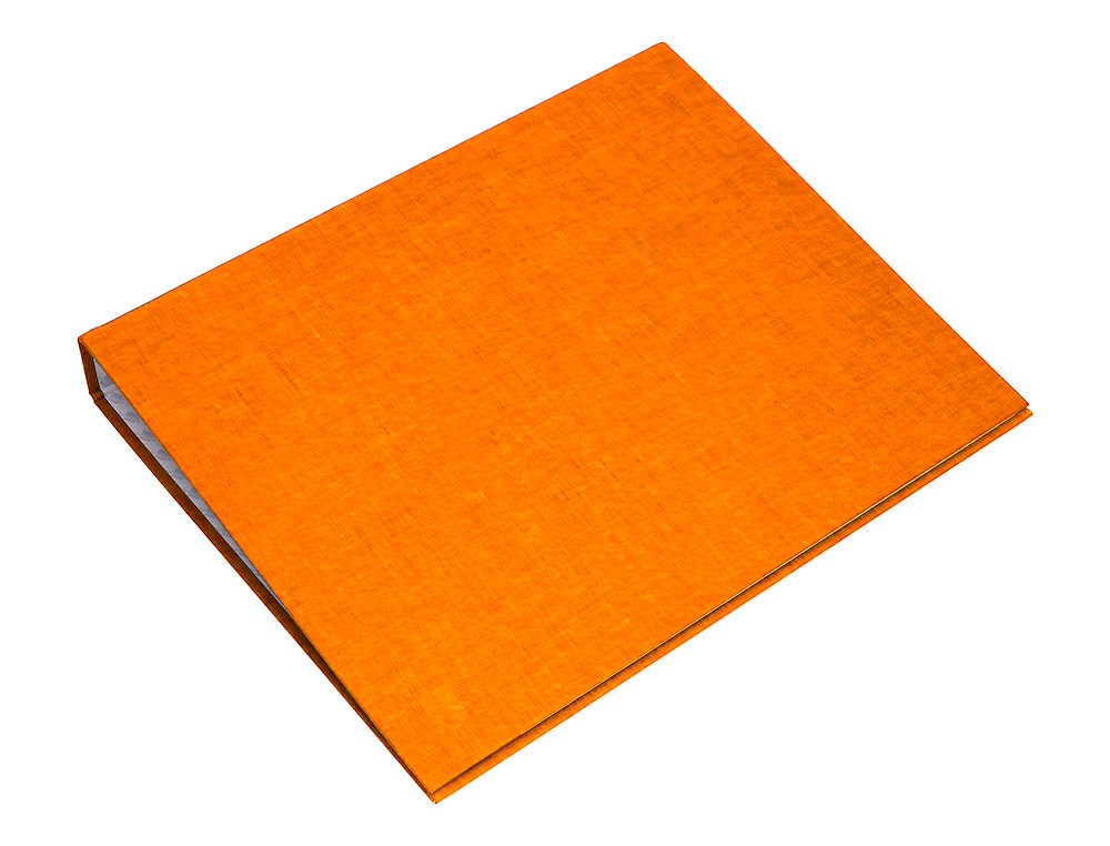 CLASSEUR LIDERPAPEL 4 ANNEAUX RONDS 25MM A4+ CARTON REMBORD PAPER COAT COLORIS ORANGE
