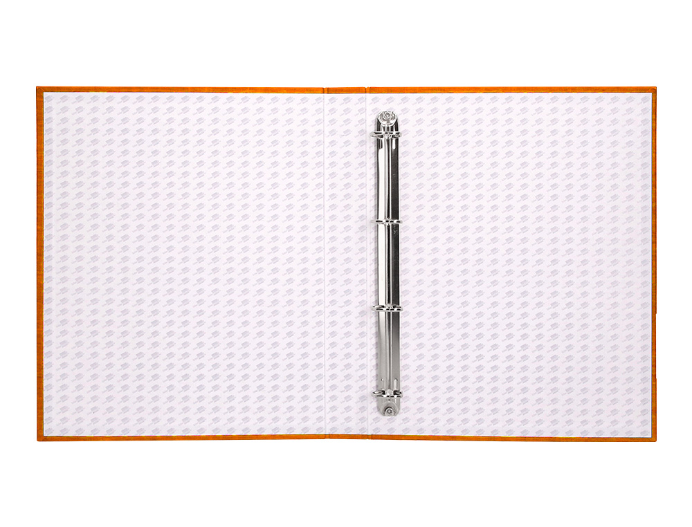 CLASSEUR LIDERPAPEL 4 ANNEAUX RONDS 25MM A4+ CARTON REMBORD PAPER COAT COLORIS ORANGE