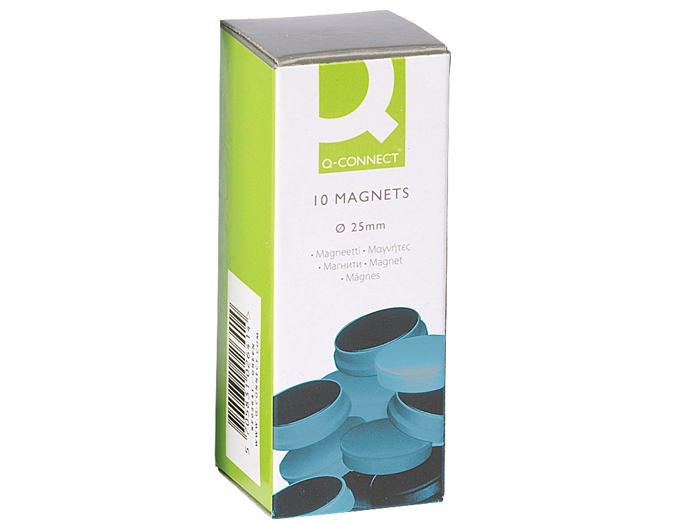 AIMANT Q-CONNECT DIAMTRE 25MM AFFICHAGE SIGNALISATION TOUTES SURFACES MTALLIQUES COLORIS BLEU BOTE 10 UNITS