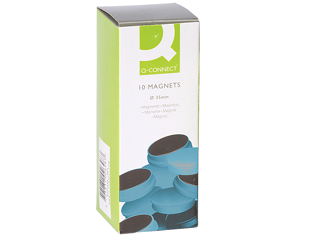 AIMANT Q-CONNECT DIAMTRE 35MM AFFICHAGE SIGNALISATION TOUTES SURFACES MTALLIQUES COLORIS BLEU BOTE 10 UNITS