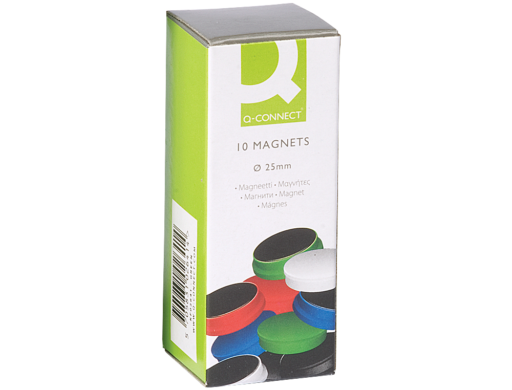 AIMANT Q-CONNECT DIAMTRE 20MM AFFICHAGE SIGNALISATION TOUTES SURFACES MTALLIQUES COLORIS ASSORTIS BOTE 10 UNITS