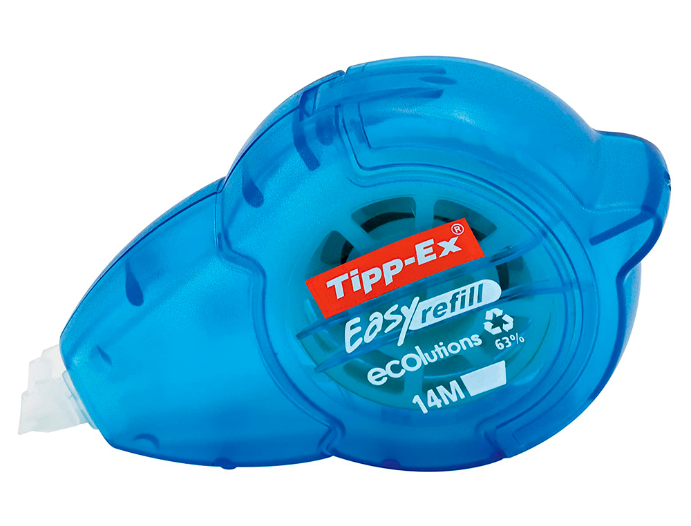 CORRECTEUR TIPP-EX EASY REFILL DVIDOIR RUBAN POLYESTER 5MMX14M RECHARGEABLE FLEXIBLE APPLICATION FRONTALE