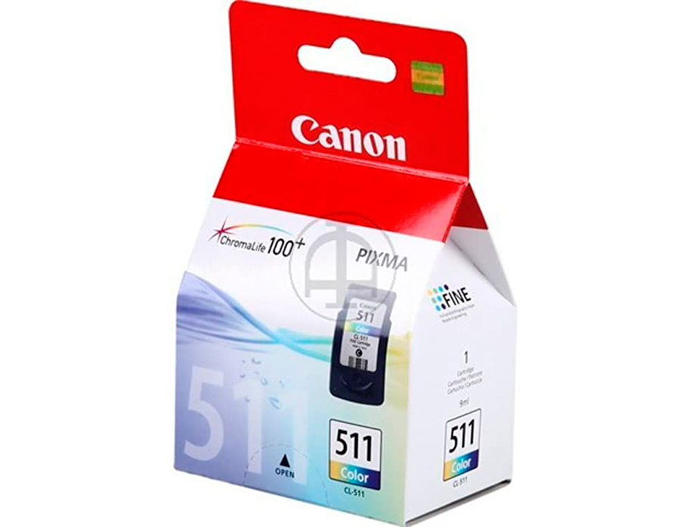 CARTOUCHE CANON JET D'ENCRE 2972 B001-CL511 TTE+ENCRE 3 COULEURS CYAN/MAGENTA/JAUNE 240P