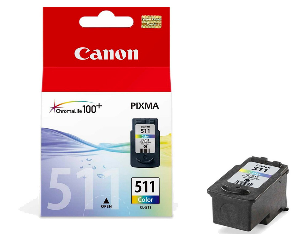 CARTOUCHE CANON JET D'ENCRE 2972 B001-CL511 TTE+ENCRE 3 COULEURS CYAN/MAGENTA/JAUNE 240P