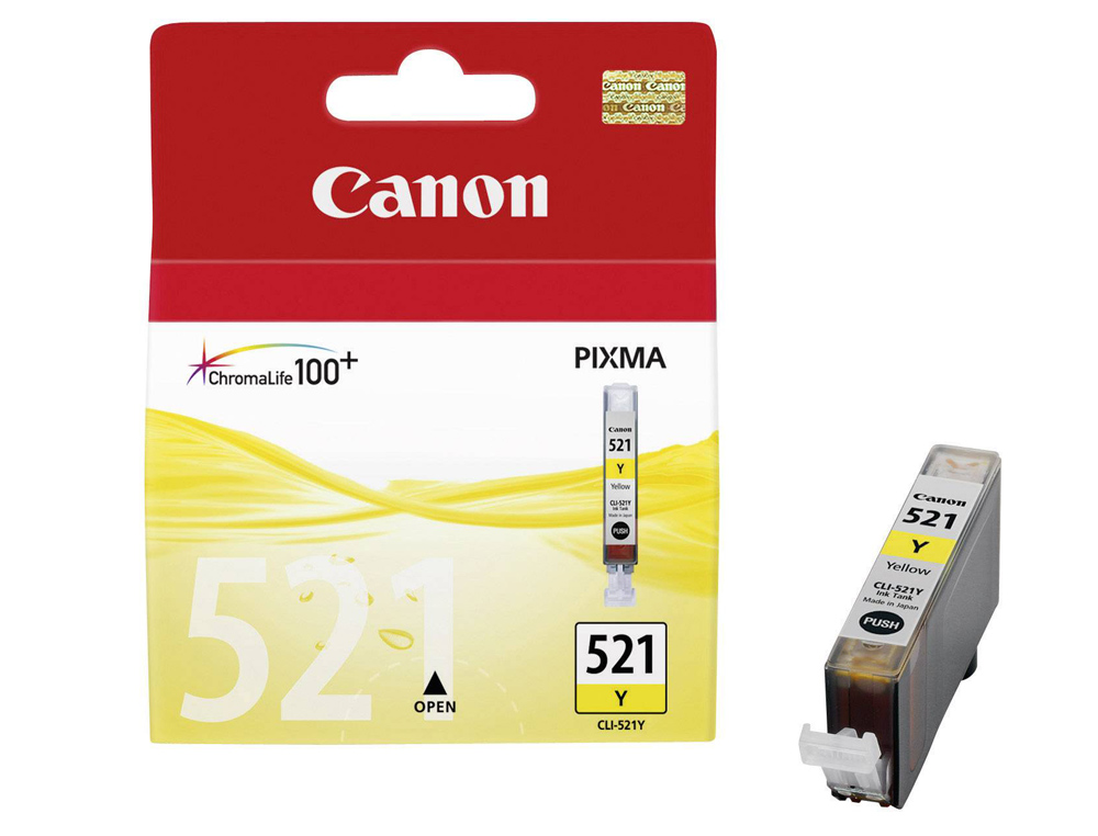 CARTOUCHE CANON JET D'ENCRE 2936 B001-CLI521Y COULEUR JAUNE 500P
