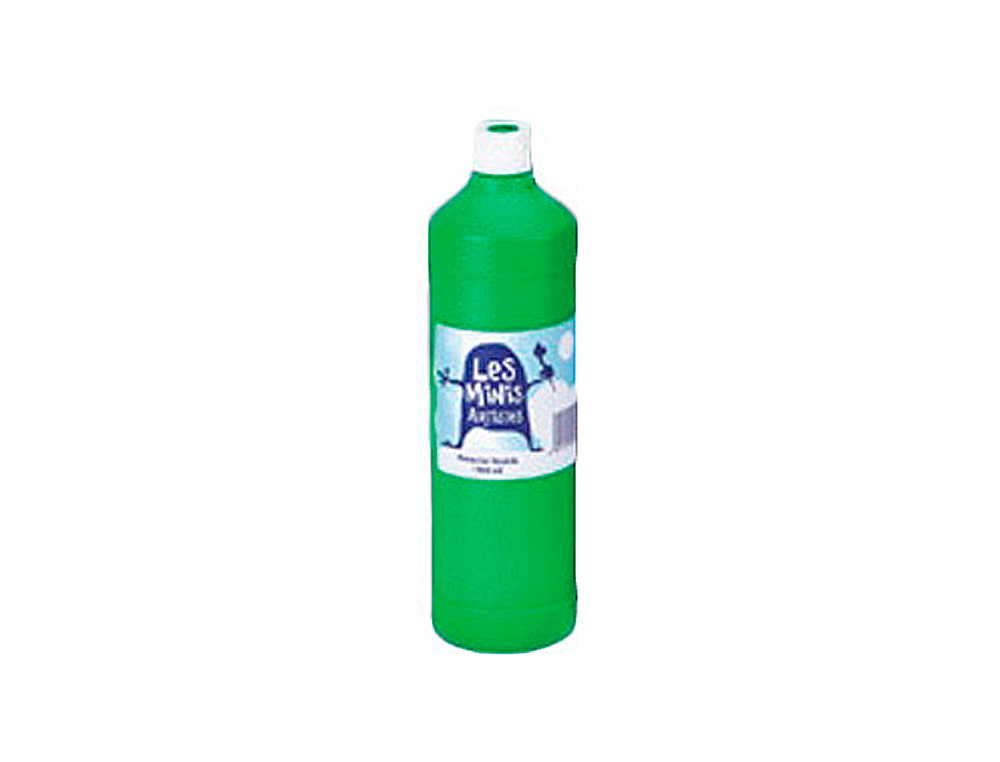 GOUACHE MINI ARTISTES CONOMIQUE ULTRA-LAVABLE PRTE  L'EMPLOI PAISSE ONCTUEUSE COLORIS VERT MERAUDE FLACON 1000ML
