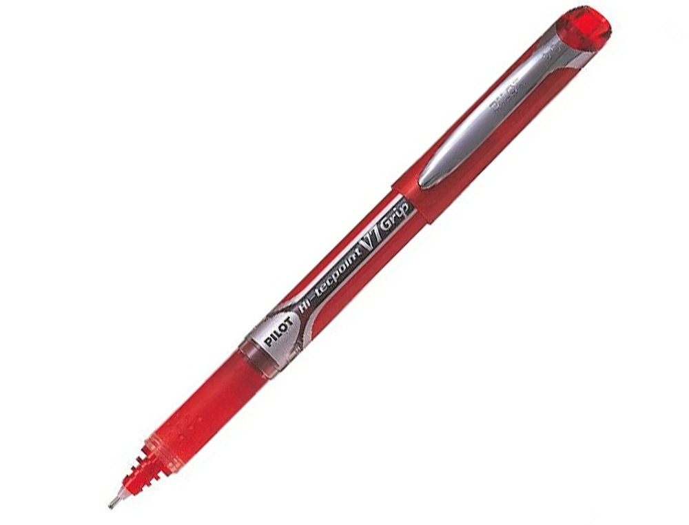 STYLO PILOT V7 GRIP CRITURE MOYENNE 0.5MM CLIP MTAL GRIP PRHENSION NIVEAU ENCRE LIQUIDE VISIBLE 1600M CRITURE ROUGE