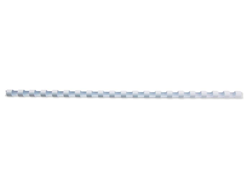 ANNEAU PLASTIQUE À RELIER FELLOWES DOS ROND CAPACITÉ 20F 6MM DIAMÈTRE 300MM LONGUEUR COLORIS BLANC BOÎTE 100 UNITÉS