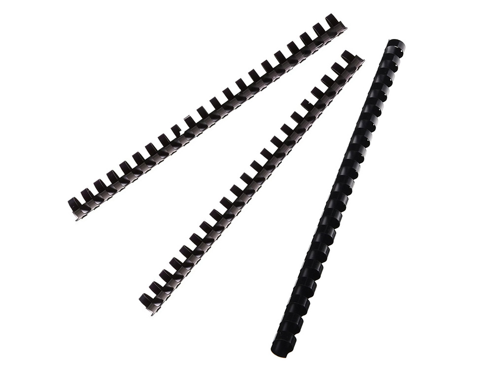 ANNEAU PLASTIQUE  RELIER FELLOWES DOS ROND CAPACIT 80F 12,5MM DIAMTRE 300MM LONGUEUR COLORIS NOIR BOTE 100 UNITS