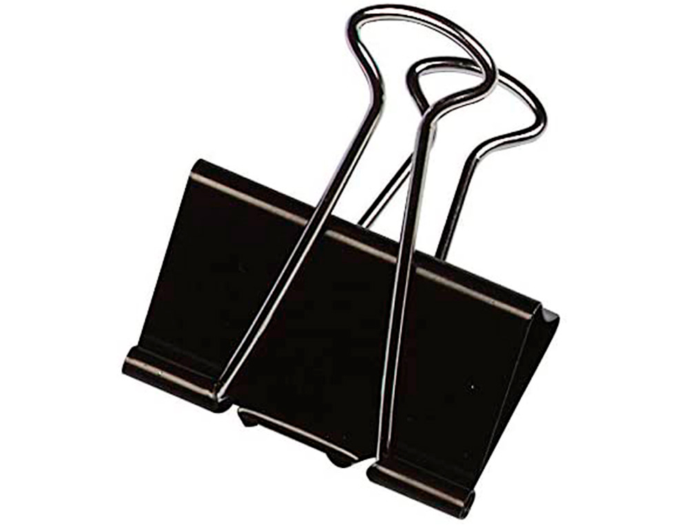 PINCE Q-CONNECT DOUBLE CLIP LARGEUR 32MM COLORIS NOIR     BOITE CARTON 10 UNITES