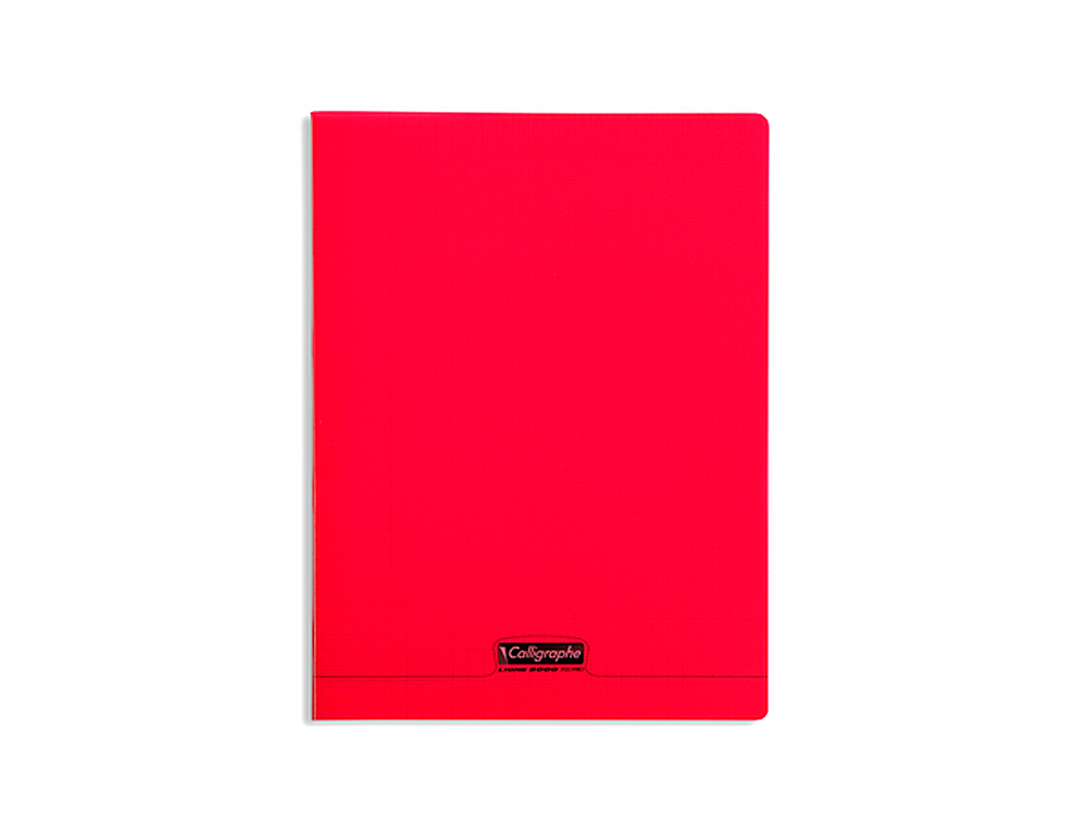CAHIER PIQU CLAIREFONTAINE COUVERTURE POLYPROPYLNE TRANSPARENTE A4+ 24X32CM 96 PAGES 90G SYS COLORIS ROUGE