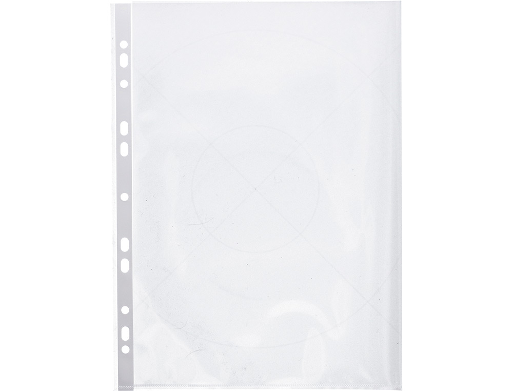 POCHETTE Q-CONNECT POLYPROPYLNE 8/100E PERFORE OUVERTURE ANGLE ANTISTATIQUE A4 210X297MM SACHET 25 UNITS