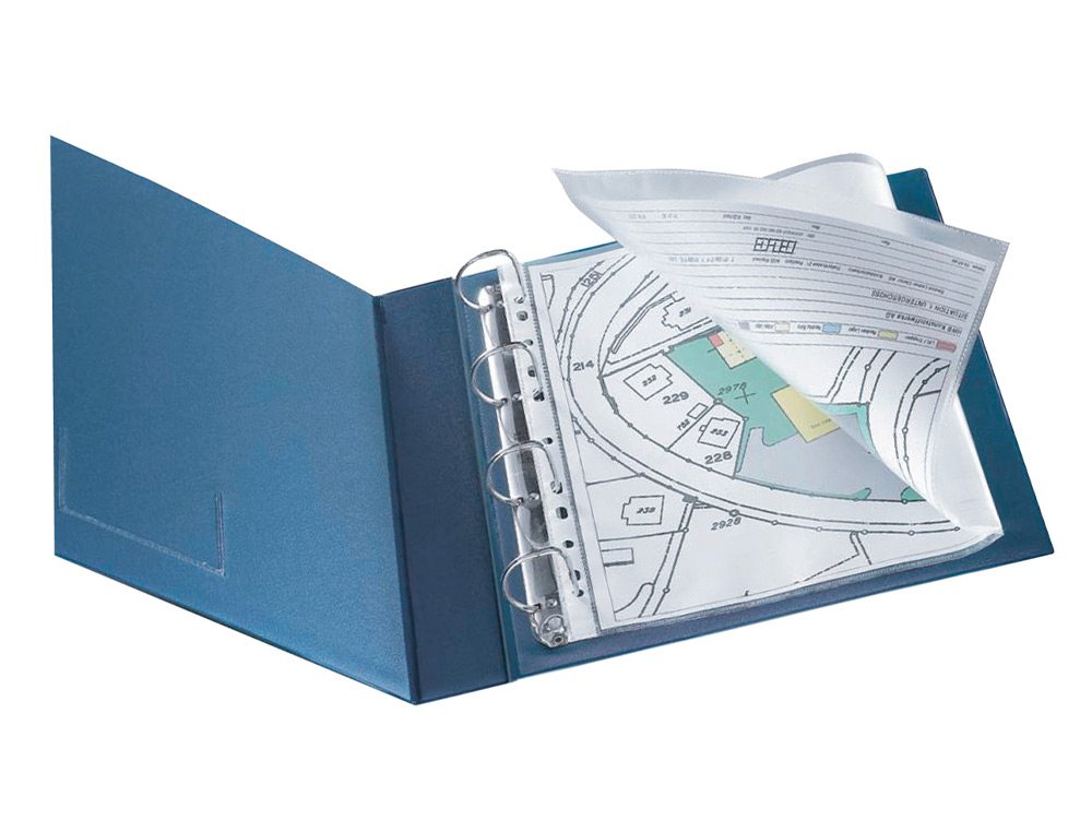 POCHETTE Q-CONNECT POLYPROPYLNE 8/100E PERFORE OUVERTURE ANGLE ANTISTATIQUE A4 210X297MM SACHET 25 UNITS