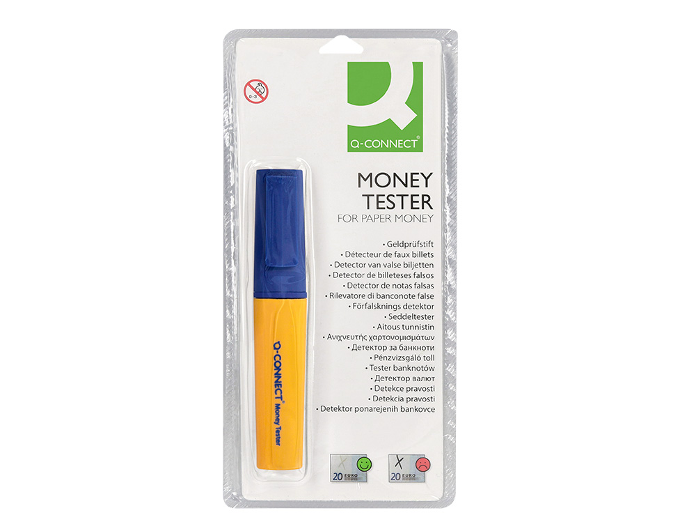 STYLO DTECTEUR Q-CONNECT FAUX BILLETS DE POCHE VRIFICATION INSTANTANE AUTHENTICIT