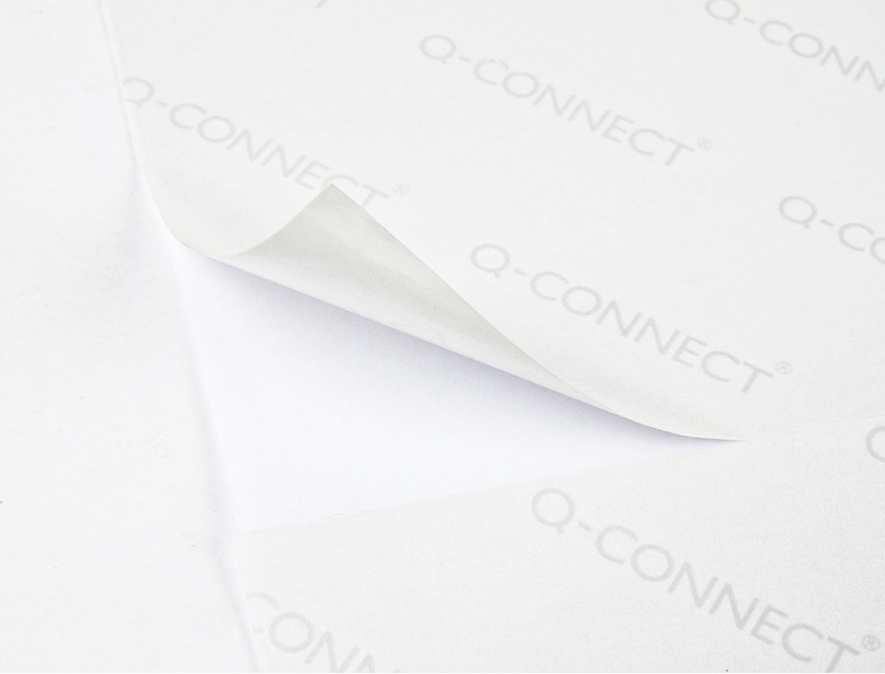 TIQUETTE ADHSIVE Q-CONNECT 70X35MM COINS DROITS IMPRIMANTE JET D'ENCRE LASER COPIEUR BOTE 100 FEUILLES 2400 UNITS
