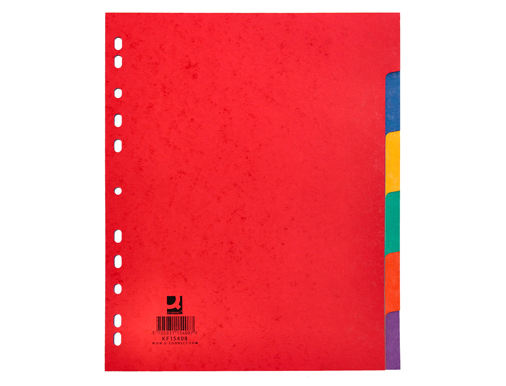 INTERCALAIRE Q-CONNECT CARTE LUSTRÉE 225G 6 POSITIONS A4+ 212X310MM