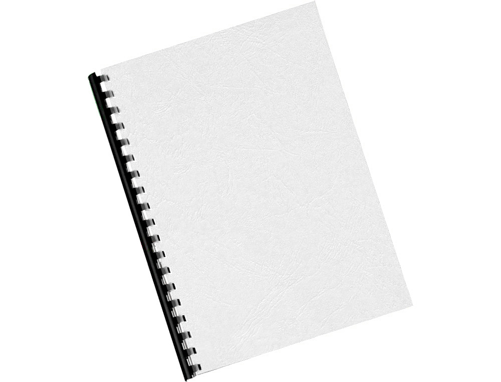 COUVERTURE Q-CONNECT CARTON 250G GRAIN CUIR POUR RELIURE FORMAT A4 COLORIS BLANC BRILLANT PAQUET 100 UNITÉS