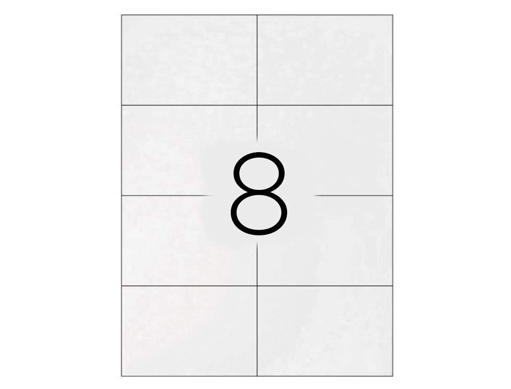 TIQUETTE ADHSIVE Q-CONNECT 105X74MM COINS DROITS IMPRIMANTE JET D'ENCRE LASER COPIEUR 8 TIQUETTES/FEUILLE 800 UNITS