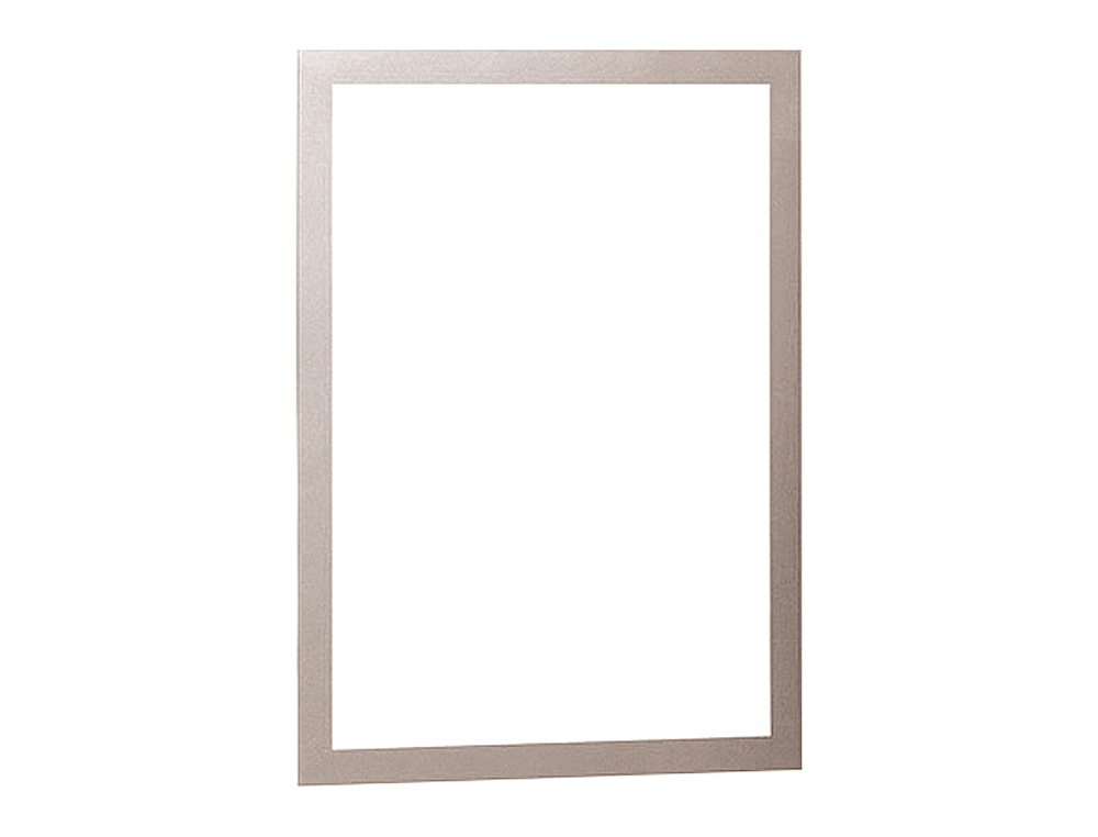 CADRE AFFICHAGE DURABLE DURAFRAME POCHETTE ADHSIVE A4 MAGNTIQUE SURFACE ADHSIVE REPOSITIONNABLE A4 ARGENT SACHET 2U
