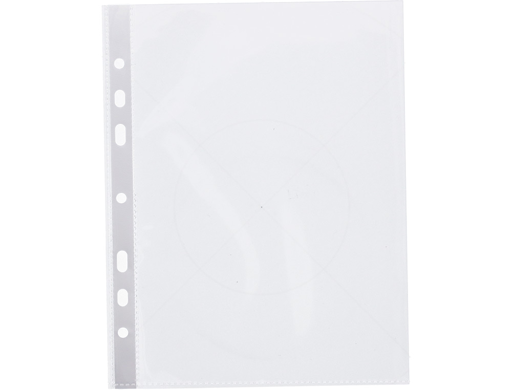 POCHETTE Q-CONNECT POLYPROPYLNE 10/100E PERFORE OUVERTURE DESSUS A5 148X210MM SACHET 100 UNITS