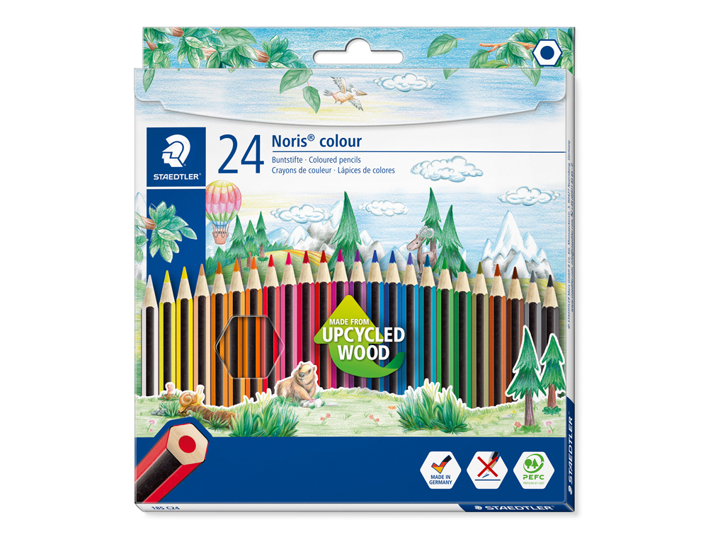 CRAYON WOPEX STAEDTLER NORIS COLOUR 185 ULTRA-RSISTANT COLORIS ASSORTIS TUI CARTON 24 UNITS