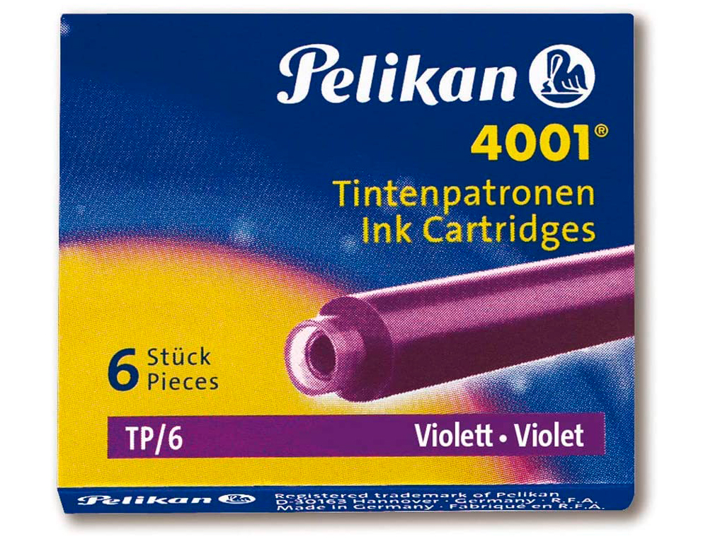 CARTOUCHE PELIKAN COURTE STANDARD VIOLET TUI 6 UNITS