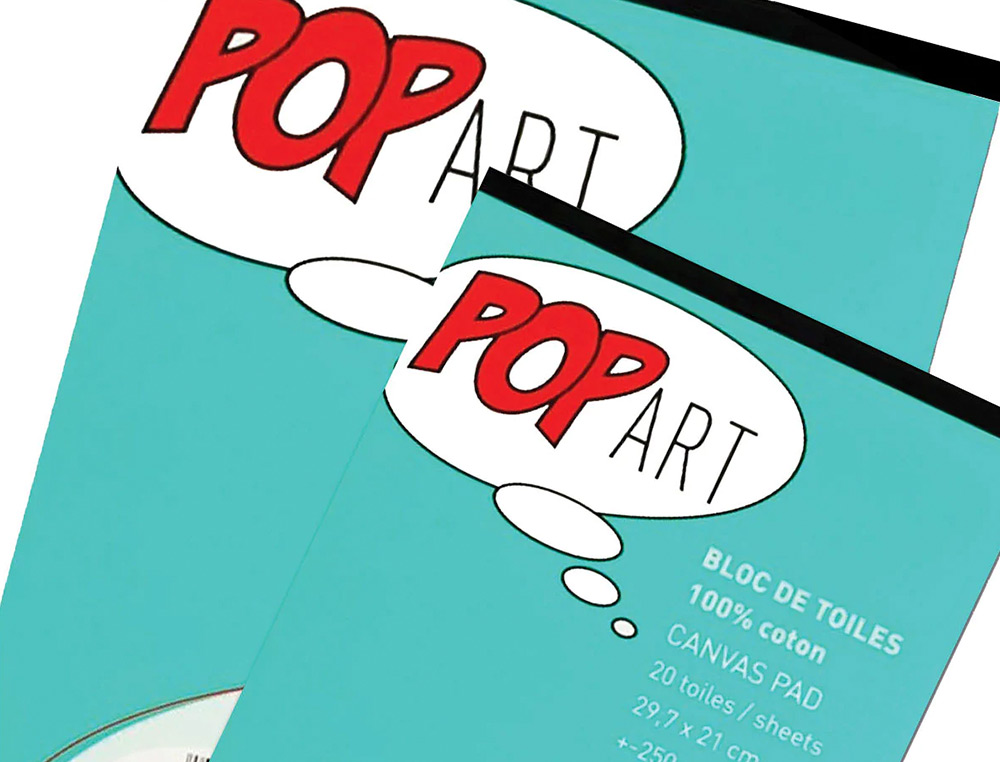 BLOC DE TOILES PBO POP ART COTON PEINTURE FORMAT A4 210X297MM 20F