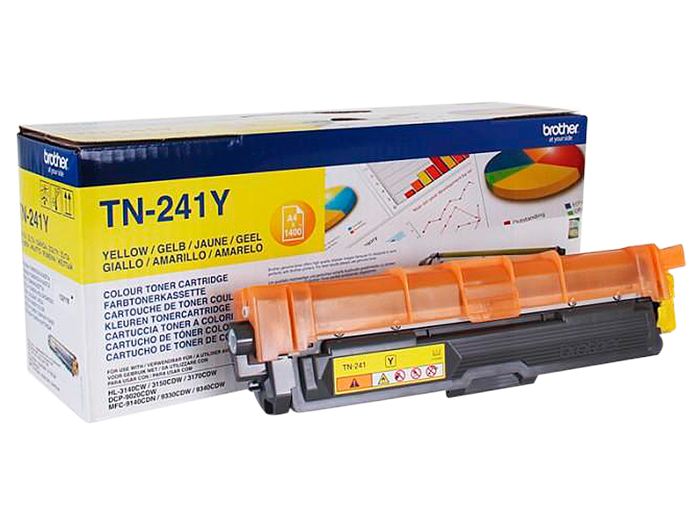 TONER LASER BROTHER TN241Y COULEUR JAUNE 1400P