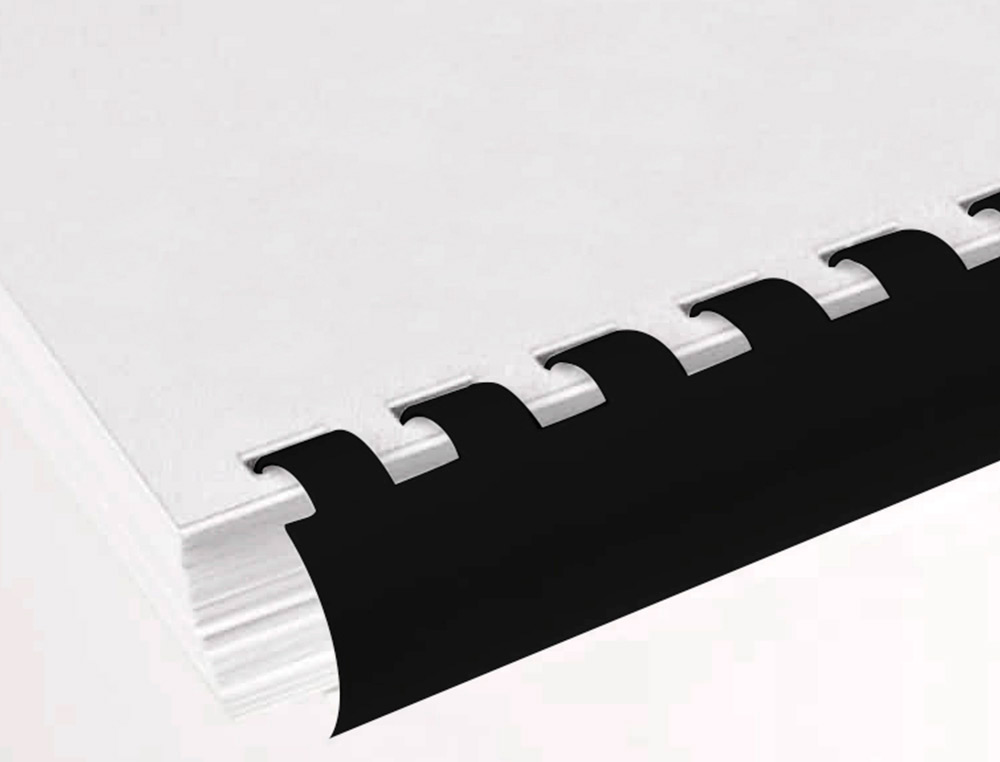 ANNEAU PLASTIQUE  RELIER Q-CONNECT CAPACIT 150F 18MM DIAMTRE COLORIS NOIR BOTE 50 UNITS