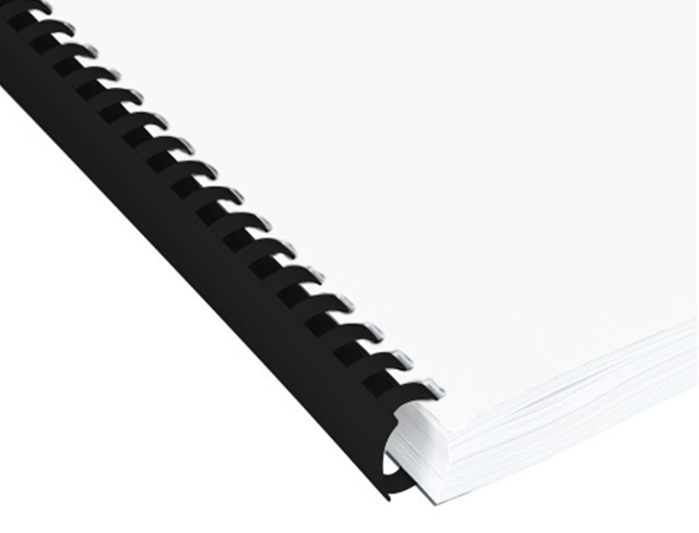 ANNEAU PLASTIQUE  RELIER Q-CONNECT CAPACIT 150F 18MM DIAMTRE COLORIS NOIR BOTE 50 UNITS