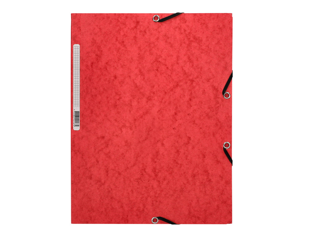 CHEMISE Q-CONNECT CARTE LUSTRE 375G POUR DOCUMENTS A4 320X243MM 3 RABATS COLORIS ROUGE