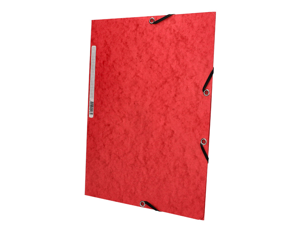 CHEMISE Q-CONNECT CARTE LUSTRE 375G POUR DOCUMENTS A4 320X243MM 3 RABATS COLORIS ROUGE