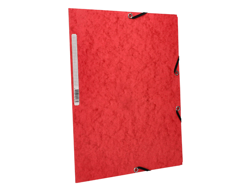 CHEMISE Q-CONNECT CARTE LUSTRE 375G POUR DOCUMENTS A4 320X243MM 3 RABATS COLORIS ROUGE