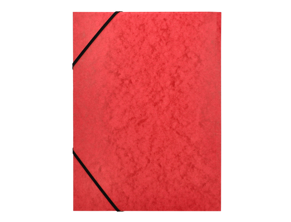 CHEMISE Q-CONNECT CARTE LUSTRE 375G POUR DOCUMENTS A4 320X243MM 3 RABATS COLORIS ROUGE
