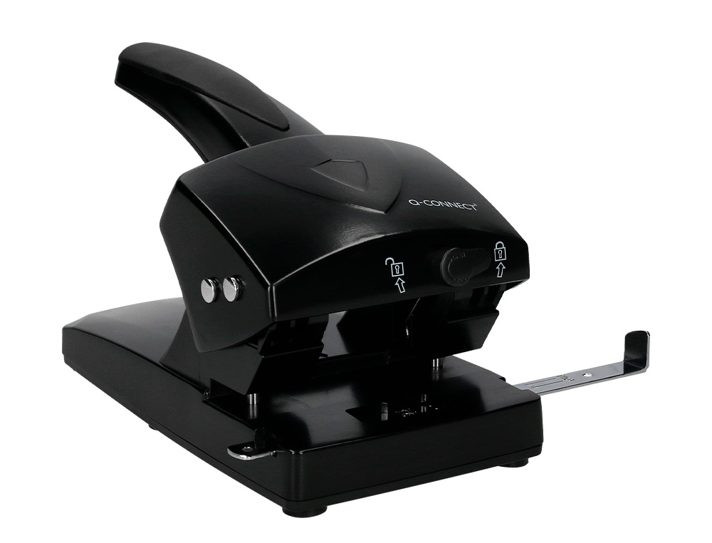 PERFORATEUR Q-CONNECT CAPACIT PERFORATION 65F 2 TROUS USAGE INTENSIF COLORIS NOIR 220X110MM