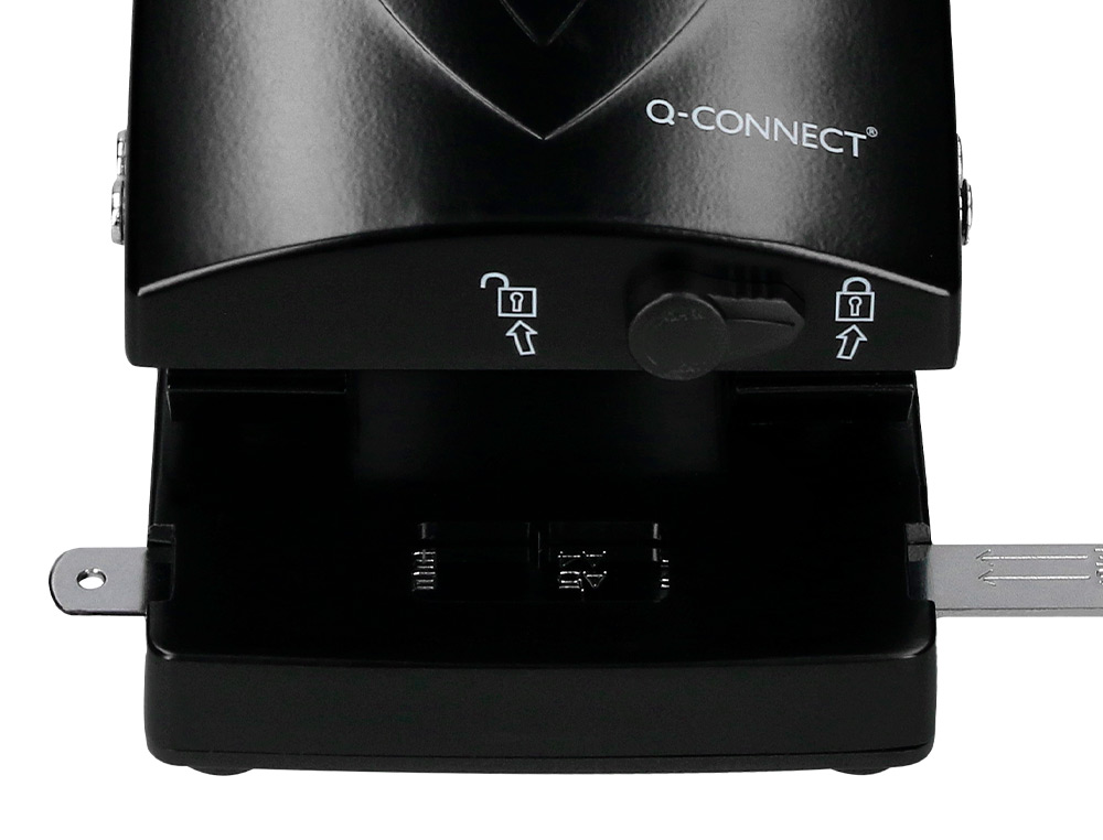 PERFORATEUR Q-CONNECT CAPACIT PERFORATION 65F 2 TROUS USAGE INTENSIF COLORIS NOIR 220X110MM