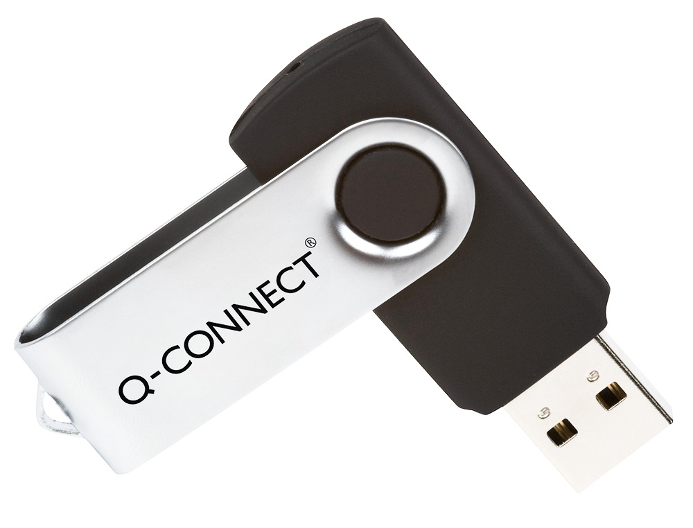 CL USB Q-CONNECT 2.0 4GB VITESSE LECTURE 15MB/S CRITURE 5MB/S CAPUCHON ROTATIF