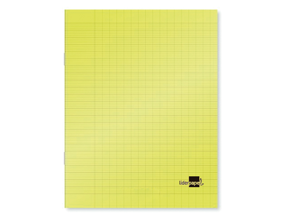 CAHIER PIQU LIDERPAPEL COUVERTURE PLASTIQUE SOUPLE A4 21X29,7CM 96 PAGES SYS COLORIS JAUNE