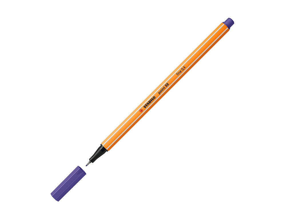 STYLO-FEUTRE STABILO POINT 88 CRITURE FINE 0.4MM 1000M POINTE GAINE MTAL CORPS HEXAGONAL COLORIS VIOLET