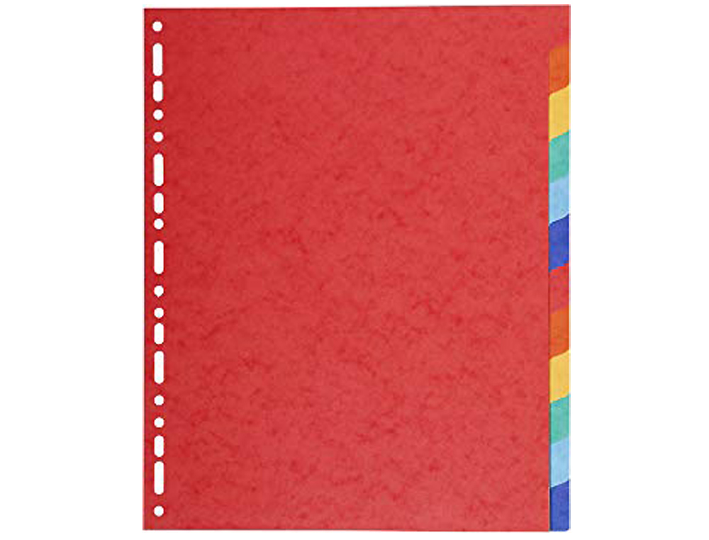 INTERCALAIRE EXACOMPTA CARTE MARBRE RECYCLE 220G 12 POSITIONS XXL COLORIS VIFS