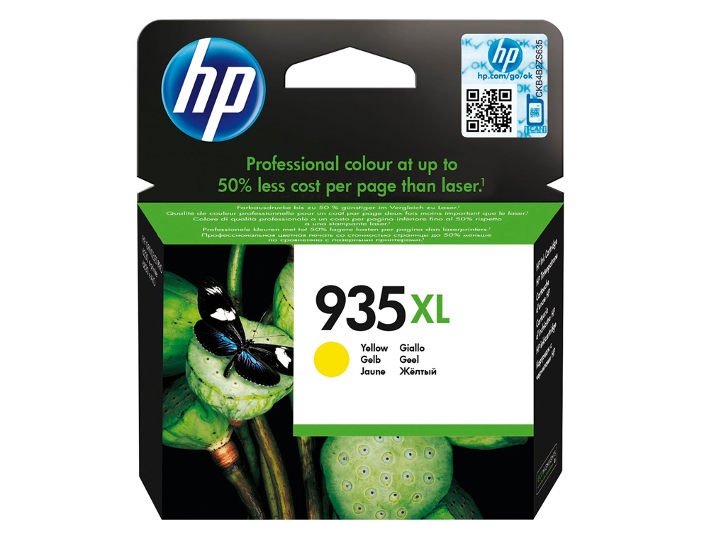 CARTOUCHE HP N.935XL JET D'ENCRE C2P26AE COULEUR JAUNE HAUTE CAPACIT 825P