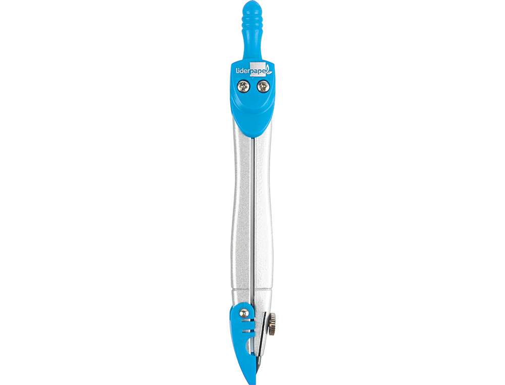 COMPAS LIDERPAPEL SCOLAIRE CIRCONFÉRENCE 34CM LONGUEUR 11.5CM PROTECTEUR POINTE MINE 2MM COLORIS ASSORTIS ÉTUI PLASTIQUE