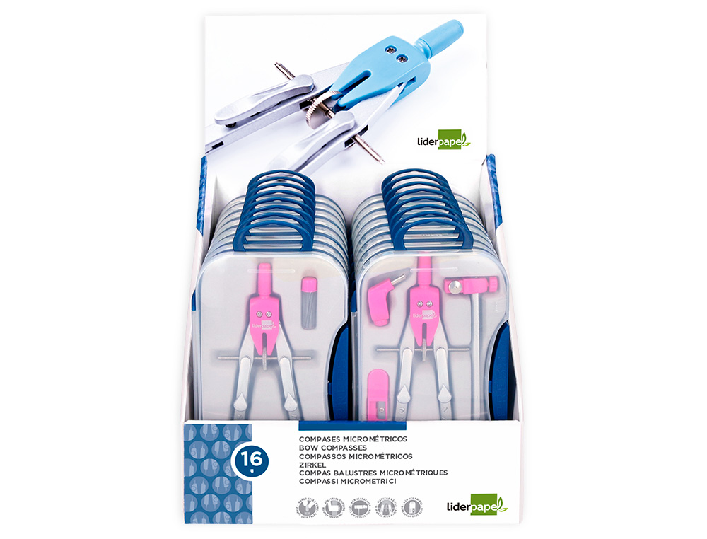 COMPAS LIDERPAPEL SCOLAIRE ADAPTATEUR PRSENTOIR 16U