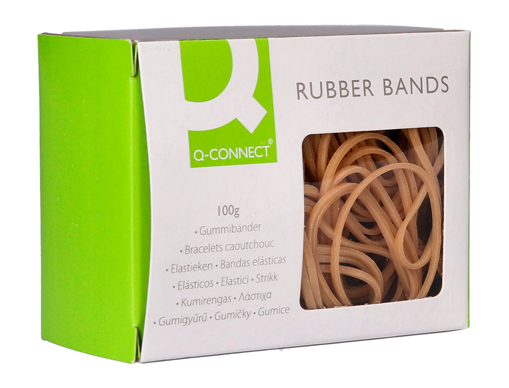 BRACELET CAOUTCHOUC Q-CONNECT N.6 60X2MM BOTE FENTRE 100G