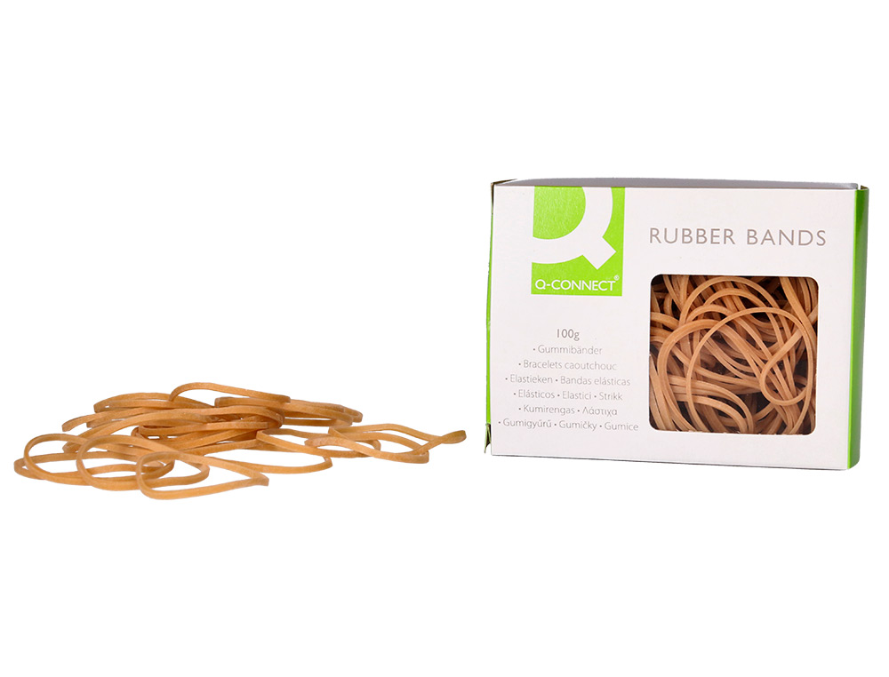 BRACELET CAOUTCHOUC Q-CONNECT N.6 60X2MM BOTE FENTRE 100G