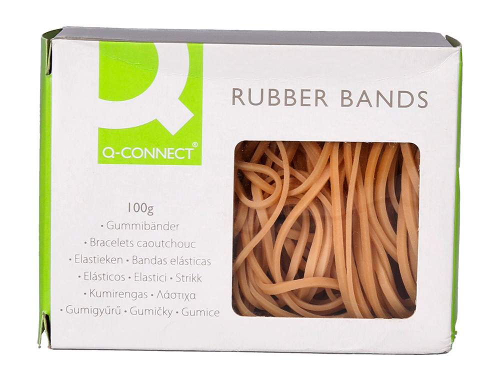 BRACELET CAOUTCHOUC Q-CONNECT N.7 70X2MM BOTE FENTRE 100G